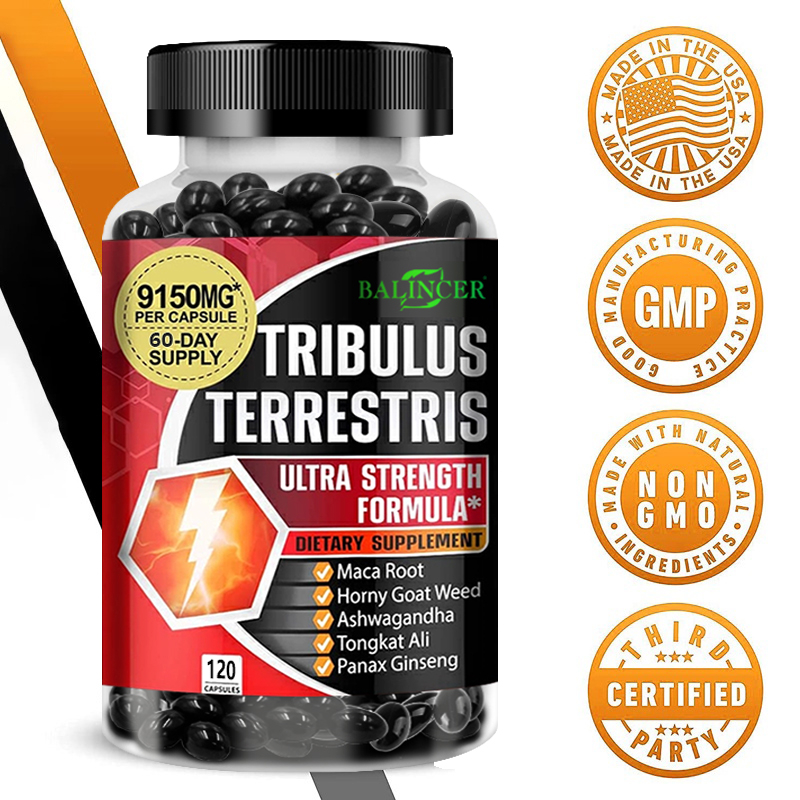 Organic Tribulus Terrestris Capsules 9150mg Muscle Booster เพิ่ม