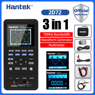 Hantek ของแท้ เครื่องกําเนิดไฟฟ้า มัลติมิเตอร์ดิจิทัล ออสซิลโลสโคป 2D42 2D72 USB 2 ช่อง 40mhz 70mhz 2C42 2C72 แบบพกพา