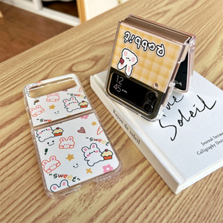 เคสโทรศัพท์มือถือแบบนิ่ม TPU ใส กันกระแทก สีนีออน แฟชั่น สําหรับ Samsung Galaxy Z Flip 4 3 5G