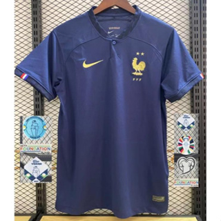 เสื้อกีฬาแขนสั้น ลายทีมชาติฝรั่งเศส 23 24 Fans version jersey S-4Xl ชุดเหย้า เพิ่มชื่อ และหมายเลข