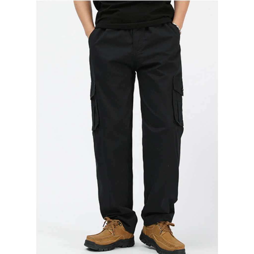 becoolman-เสื้อผ้าแฟชั่นผู้ชาย-กางเกงขายาวผู้ชาย-สไตล์โดยรวมลำลอง-ทำจากผ้าฝ้าย-twill-นุ่มมาก-สวมใส่สบาย-ดีไซน์เอวยางยืด-มีไซส์-m-4xl