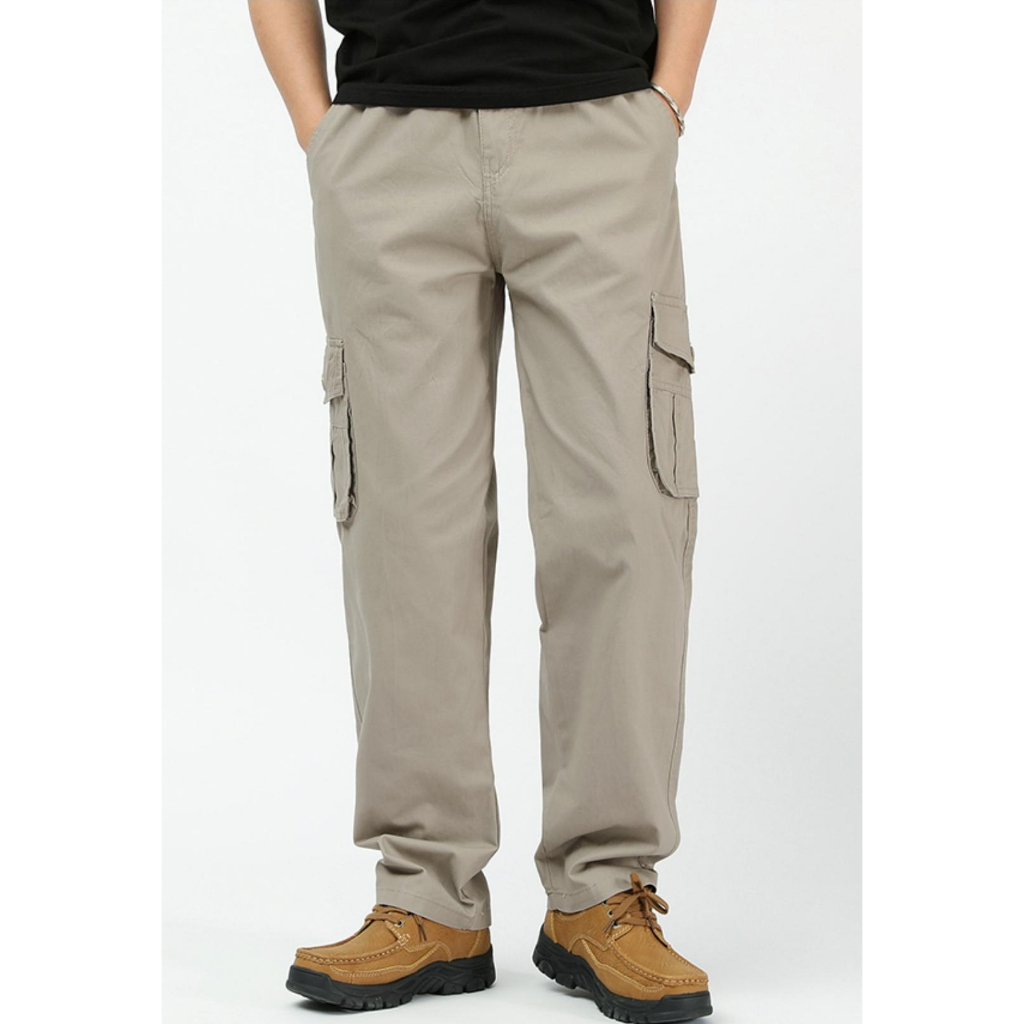becoolman-เสื้อผ้าแฟชั่นผู้ชาย-กางเกงขายาวผู้ชาย-สไตล์โดยรวมลำลอง-ทำจากผ้าฝ้าย-twill-นุ่มมาก-สวมใส่สบาย-ดีไซน์เอวยางยืด-มีไซส์-m-4xl
