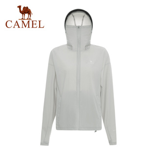 Camel เสื้อคลุมกันแดด มีฮู้ด ผ้าถัก UPF50+ แบบมืออาชีพ สําหรับผู้หญิง