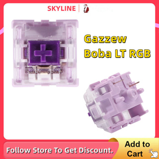 【พร้อมส่ง】ใหม่ Gazzew Boba LT RGB สวิตช์คีย์บอร์ด พลาสติก RGB 5pin 65g สําหรับปรับแต่งคีย์บอร์ด Mechanical