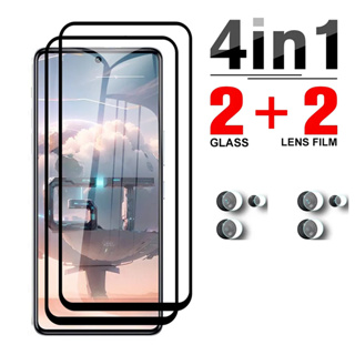 กระจกนิรภัยกันรอยหน้าจอ 4in1 สําหรับ Infinix GT 10 Pro 5G 6.67 นิ้ว X6739 Note 30 Pro 30i 4G Note30 30Pro
