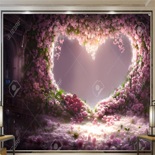วอลล์เปเปอร์ติดผนัง ลายดอกไม้ สีชมพู สําหรับตกแต่งบ้าน ห้องนอน งานแต่งงาน