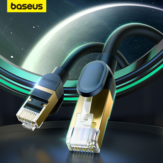 Baseus สายเคเบิลเครือข่ายอีเธอร์เน็ต LAN CAT8 40Gbps 2000Mhz RJ45 ความเร็วสูง (สายกลม)
