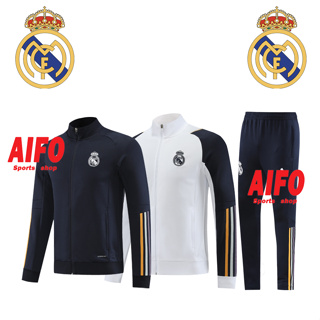 เสื้อแจ็กเก็ตแขนยาว ลายทีมฟุตบอล Real Madrid สําหรับผู้ชาย 2023