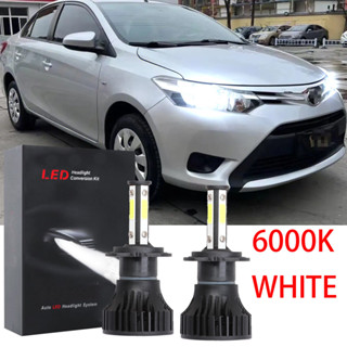 ชุดหลอดไฟหน้า LED 6000K สีขาว สําหรับ Toyota Vios E Spec & J Spec 2014 2015 2016 2017 LHL CG X15 1 คู่