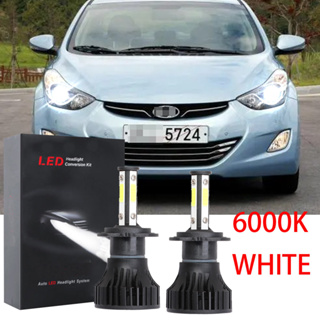 ชุดหลอดไฟหน้า LED 6000K สีขาว สําหรับ Hyundai Avante 2007-2010 LHL CG X15 1 คู่