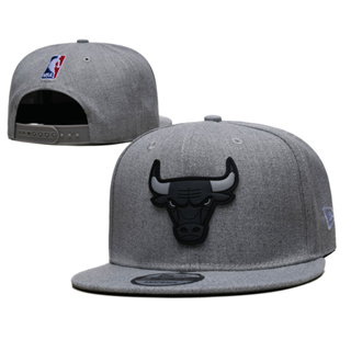 ใหม่ล่าสุด หมวกเบสบอล ลาย NBA Team Chicago Bulls สีดํา MLB