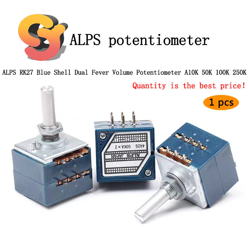 [พร้อมส่ง] โพเทนชิโอมิเตอร์วัดระดับเสียง ALPS RK27 A10K 50K 100K 250K ...
