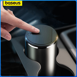 Baseus ที่เขี่ยบุหรี่ ถังขยะในรถยนต์ อัลลอยด์ ออแกไนเซอร์ ที่เขี่ยบุหรี่ในรถยนต์ ที่ใส่กล่องกันฝุ่น อุปกรณ์เสริมอัตโนมัติ