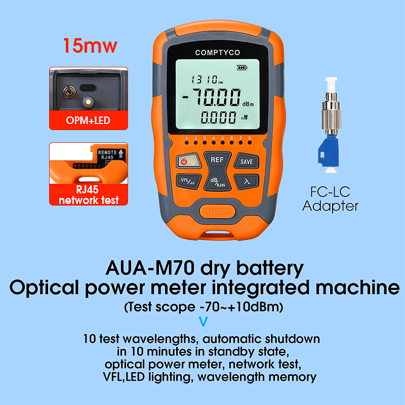 comptyco-b5-กล่องเครื่องมือไฟเบอร์ออปติก-aua-m70-15mw-70-10dbm-เครื่องวัดพลังงานแสง-red-light-เครื่องรวม-vfl15km-เครื่องตัดสายไฟเบอร์ออปติก