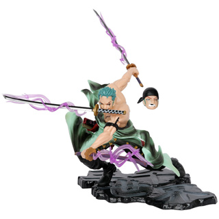 ฟิกเกอร์ One Piece รุ่นพิเศษ Three Thousand Worlds Roronoa Zoro Handheld Figure - POP Figure with Three-Sword Style, Battle-Ready Interchangeable Head Display