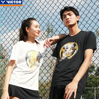 Victor 2023 ใหม่ เสื้อยืด แขนสั้น กางเกงขาสั้น ขนาดใหญ่ แห้งเร็ว สไตล์เกาหลี วัฒนธรรมแบดมินตัน สําหรับผู้ชาย ผู้หญิง