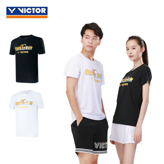 Victor 2023 ใหม่ เสื้อกีฬาแบดมินตัน เสื้อเทนนิส แขนสั้น ผ้าตาข่าย แห้งเร็ว สําหรับผู้ชาย และผู้หญิง