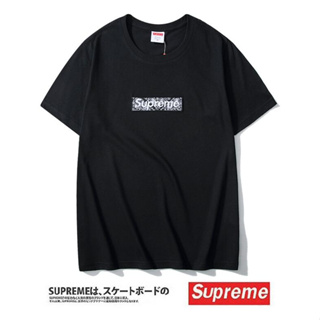 เสื้อยืดแขนสั้น คอกลม พิมพ์ลาย supreme แฟชั่นสําหรับผู้ชาย และผู้หญิง