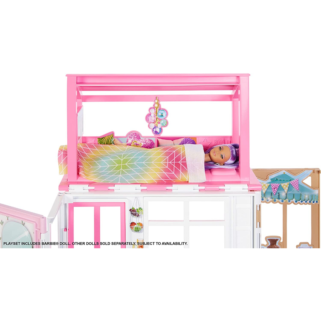 barbie-dollhouse-with-doll-2-levels-amp-4-play-areas-fully-furnished-hcd48-บ้านตุ๊กตาบาร์บี้-พร้อมตุ๊กตา-2-ระดับ-และ-4-พื้นที่เล่น-hcd48