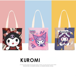 New น่ารัก Sanrio kuromi หลายสไตล์กระเป๋าสะพาย kuromi ผ้าใบกระเป๋าผู้หญิงถุงของขวัญ