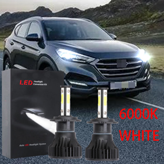 ชุดหลอดไฟหน้า LED 6000K สีขาว สําหรับ Hyundai Tucson (TL) 2015 2016 2017 2018 LHL CG X15 1 คู่