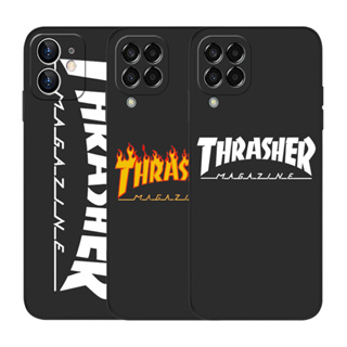 เคสโทรศัพท์ซิลิโคน TPU แบบนิ่ม ลาย Thrasher สําหรับ iPhone 11 12 13 14 15 Promax XSMAX XR XS X 6 6Plus 6s 6sPlus 7 7Plus 8 8Plus SE2 SE3