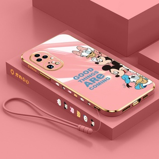 เคสโทรศัพท์มือถือ ลายการ์ตูน Disney Family พร้อมสายคล้อง สําหรับ Huawei P40 Huawei P40pro Huawei V40 Huawei V30 Huawei V3OPro Huawei p50 Huawei p50pro