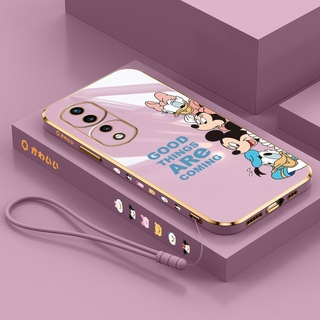 เคสโทรศัพท์มือถือ ลายการ์ตูน Disney Family พร้อมสายคล้อง สําหรับ Honor 60 Honor 60pro Honor 60se Honor 70 Honor 70Pro