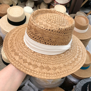 หมวกฟางปีกกว้าง หมวกชายหาด พานามา ธรรมชาติ สีดํา แฟชั่นฤดูร้อน สําหรับผู้หญิง