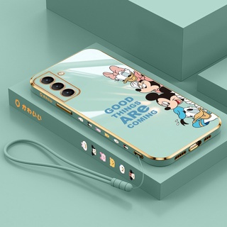 เคสโทรศัพท์มือถือ ลายการ์ตูน Disney Family พร้อมสายคล้อง สําหรับ Samsung S10 S10plus S20 S20fe S20plus S20Ultra