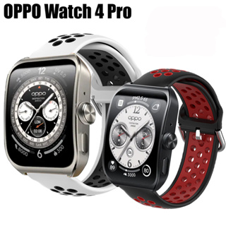สายนาฬิกาข้อมือซิลิโคน ระบายอากาศ สําหรับ OPPO Watch 4 PRO