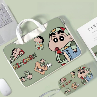 ⭐️With Power Pack⭐️【Crayon Shin-chan 】PU waterproof laptop bag Sleeve Laptop Case Cute 12 13 14inch 15.6inches 17.3 Cartoons Briefcases