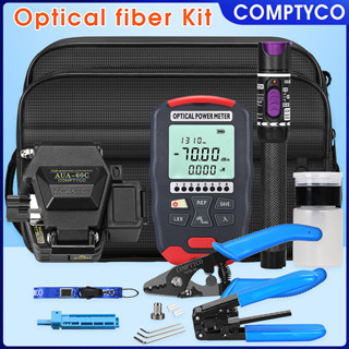 COMPTYCO C10 กล่องเครื่องมือไฟเบอร์ออปติก TYPE D7 Optical Power Meter -70+ ~ 10dbm Visual Fault Locator 30KM VFL 60C เครื่องตัดไฟเบอร์ออปติก OPM Fiber Optic Stripper