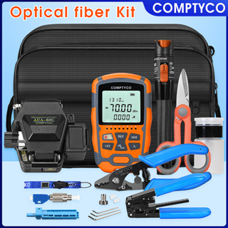 COMPTYCO รุ่น D1 กล่องเครื่องมือไฟเบอร์ออปติก M7 Optical Power Meter -70+ ~ 10dbm Visual Fault Locator 10km VFL พร้อมอะแดปเตอร์ FC-LC เครื่องตัดสายไฟเบอร์ออปติก 60c