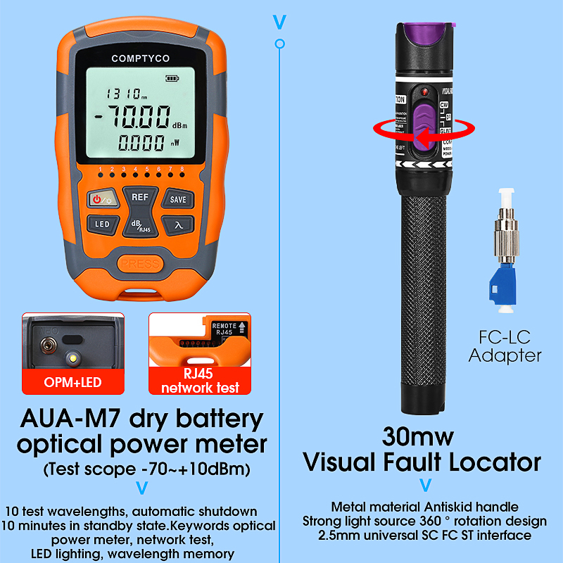 comptyco-รุ่น-d6-กล่องเครื่องมือไฟเบอร์ออปติก-m7-optical-power-meter-70-10dbm-visual-fault-locator-30km-vfl-พร้อมอะแดปเตอร์-fc-lc-กรรไกรสายไฟเบอร์ออปติก-60c-เครื่องตัดไฟเบอร์