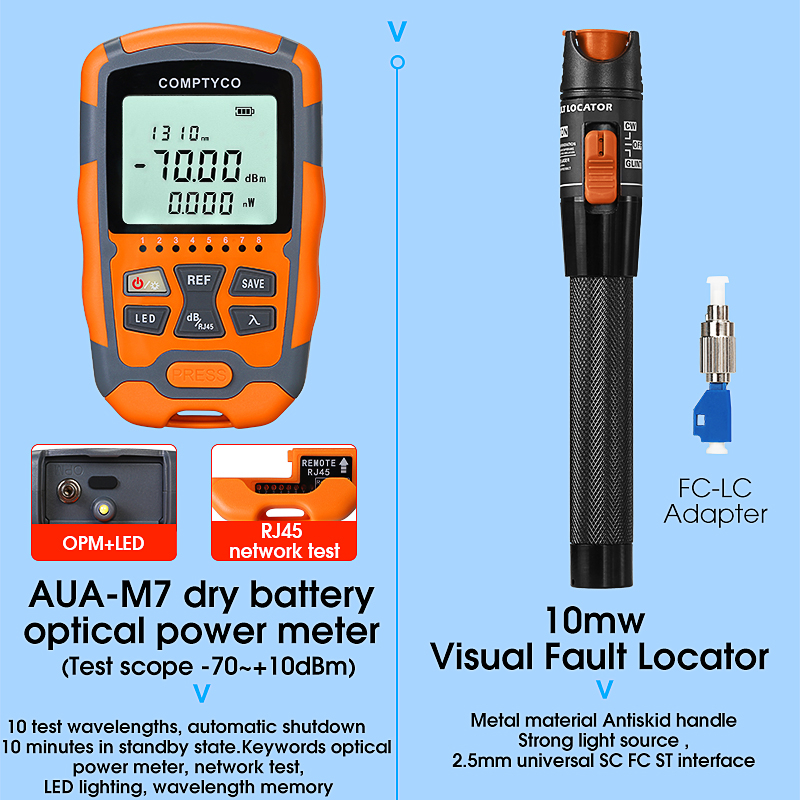 comptyco-รุ่น-d1-กล่องเครื่องมือไฟเบอร์ออปติก-m7-optical-power-meter-70-10dbm-visual-fault-locator-10km-vfl-พร้อมอะแดปเตอร์-fc-lc-เครื่องตัดสายไฟเบอร์ออปติก-60c