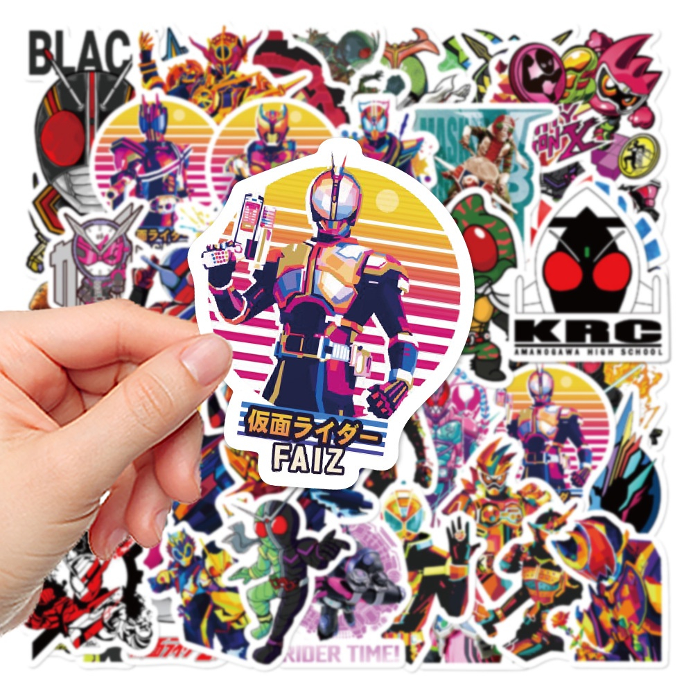 50ชิ้น สติ๊กเกอร์คาเมนไรเดอร์ การ์ตูนกันน้ำ Kamen Rider Sticker DIY ของ ...