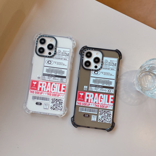 เคสโทรศัพท์มือถือแบบนิ่ม ลายฉลาก FRAGILE CT Bounce สําหรับ iphone11 12 13 14 15 pro promax