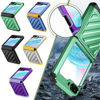 เคสโทรศัพท์มือถือ ป้องกันกระแทก แบบพับได้ สําหรับ Samsung Z Flip 5 Galaxy Z Flip 4 Z Flip 3 2-in-1