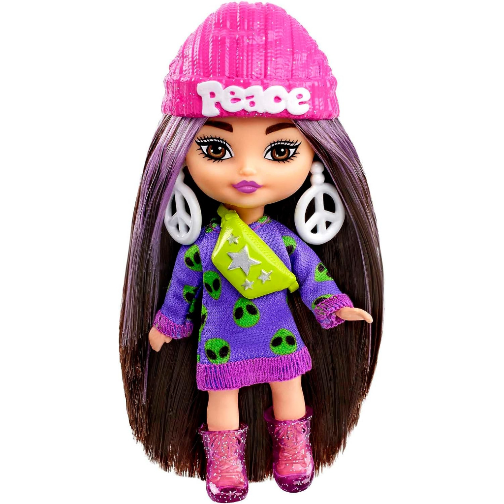 barbie-extra-mini-minis-doll-with-brown-hair-accessories-and-doll-stand-3-25-inch-collectible-hln46-ตุ๊กตาบาร์บี้-ขนาดเล็กพิเศษ-พร้อมผมสีน้ําตาล-อุปกรณ์เสริม-และขาตั้งตุ๊กตา-3-25-นิ้ว-สําหรับเก็บสะสม-