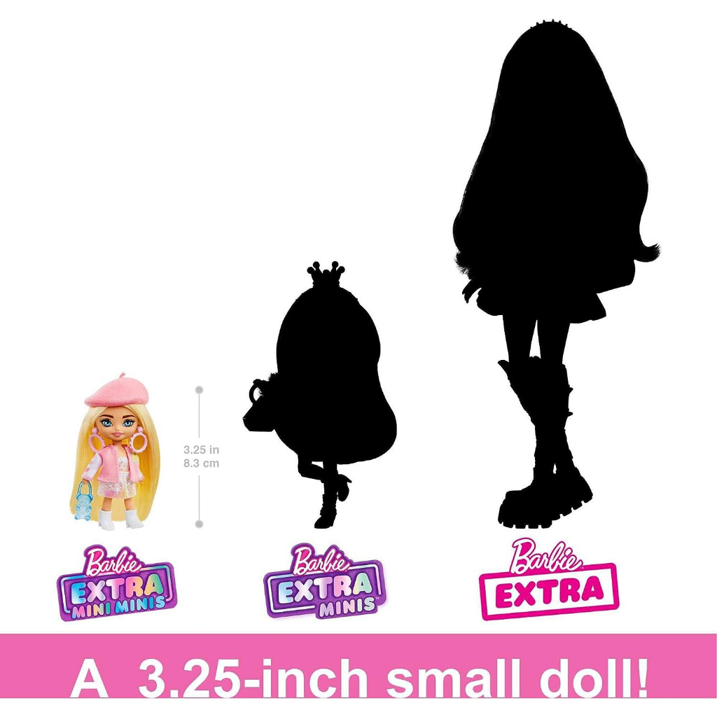 barbie-extra-mini-minis-doll-with-brown-hair-accessories-and-doll-stand-3-25-inch-collectible-hln46-ตุ๊กตาบาร์บี้-ขนาดเล็กพิเศษ-พร้อมผมสีน้ําตาล-อุปกรณ์เสริม-และขาตั้งตุ๊กตา-3-25-นิ้ว-สําหรับเก็บสะสม-