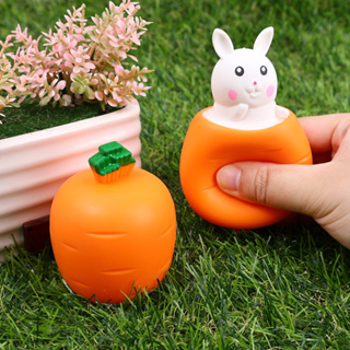 ของเล่นบีบสกุชชี่ รูปแครอท กระต่าย บรรเทาความเครียด แบบสร้างสรรค์ สําหรับเด็ก และผู้ใหญ่