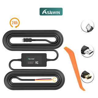 Asawin ชุดฮาร์ดแวร์พาวเวอร์ซัพพลาย 3 สาย USB Micro Type-C 5V 2.5A สําหรับรถยนต์