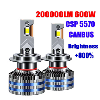 หลอดไฟหน้ารถยนต์ Led 6500K HB3 HB4 9005 9006 H1 H7 H4 H11 9012 CSP 3570 H3 600W 200000Lm 12V