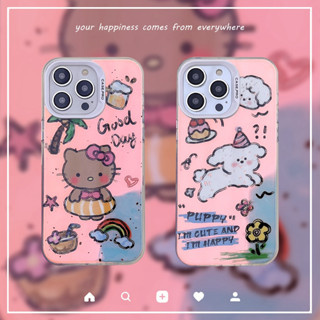 เคสโทรศัพท์มือถือ ซิลิโคนนิ่ม สองด้าน ลายการ์ตูน Kulomi Melody น่ารัก สําหรับ iPhone 15 pro max 14 pro 13 pro max 12 pro 11