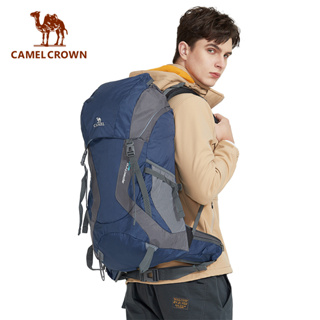 CAMEL CROWN กระเป๋าเป้สะพายหลัง ผ้าไนล่อน ความจุเยอะ 50 ลิตร ระบายอากาศ ป้องกันการกระเด็น สําหรับปีนเขา