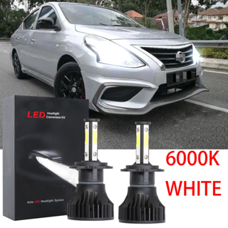 ชุดหลอดไฟหน้า LED 6000K สีขาว สําหรับ Nissan Almera (N17) 2012-2020 2021 LHL CG LY X15 1 คู่