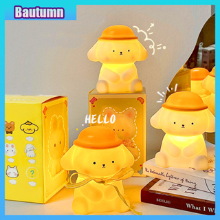 Bautumn การ์ตูน Pom Pom Purin ไฟกลางคืนขนาดเล็ก โคมไฟข้างเตียงน่ารัก โคมไฟอุ่นสำหรับห้องนอน