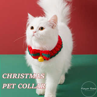 ปลอกคอ ประดับโบว์ ขนาดเล็ก เหมาะกับเทศกาลคริสต์มาส สําหรับสัตว์เลี้ยง สุนัข แมว