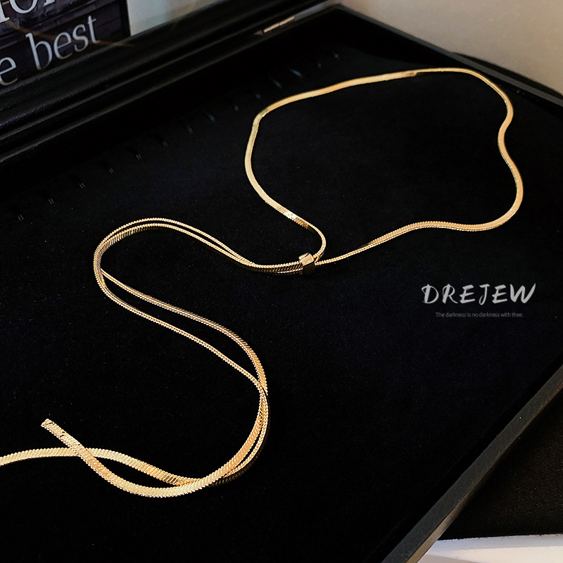 drejew-สร้อยคอโลหะ-14k-สไตล์เรียบง่าย-สําหรับผู้หญิง